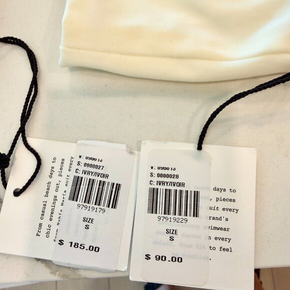 🌺 BAHIA MARIA x Anthropologie Plumeria Bikini Top Bottoms Swim Set Ivory White - Picture 15 of 16